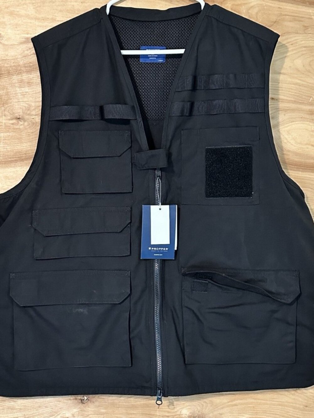 NEW Propper Men's XL Tactical Vest black Pockets Zipper  Cargo